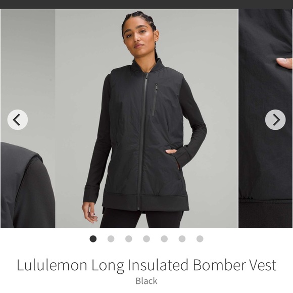 Lululemon long insulated Bomber Vest Size 8 - Picture 1 of 4